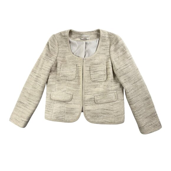 Banana Republic Jackets & Blazers - Banana Republic Jacket Womens 8 Petite Italian Fabric Textured Tweed Pockets